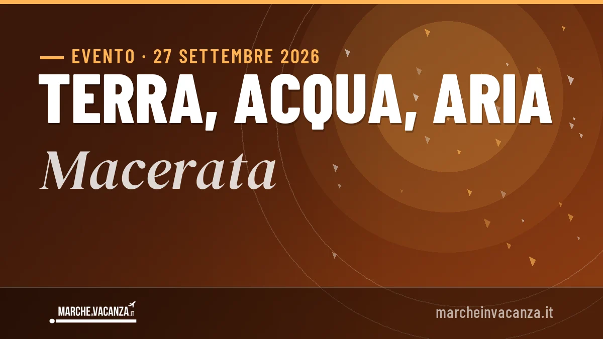Terra, Acqua, Aria Macerata 2026: date e programma dell’evento