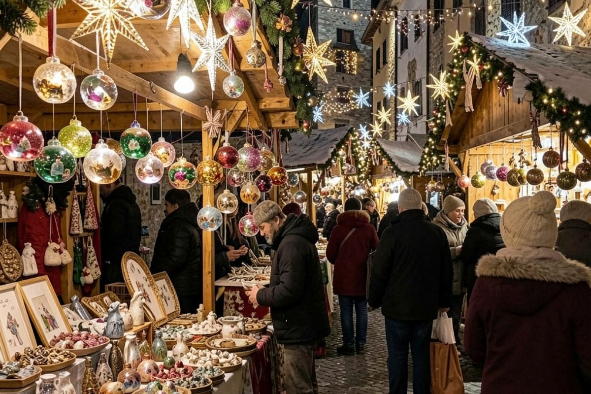 Mercatini di Natale a Civitanova Marche con decorazioni festive