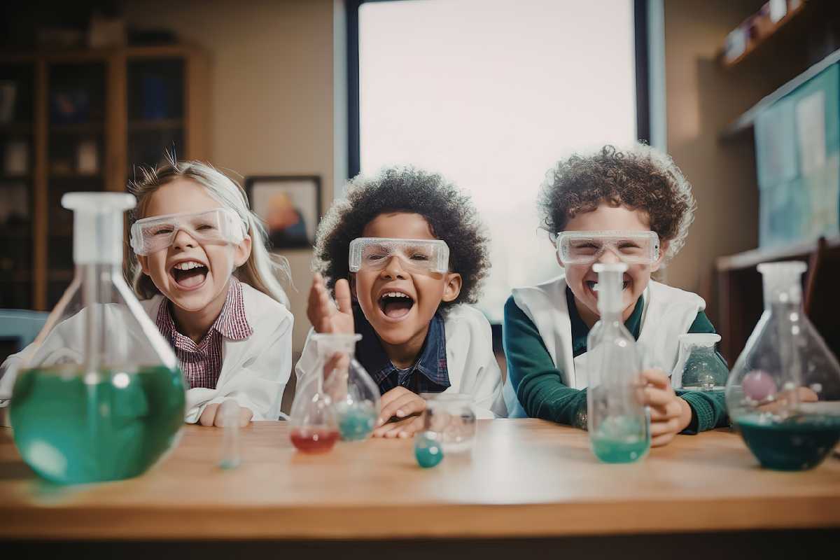 Bambini che partecipano a un laboratorio creativo a Gradara